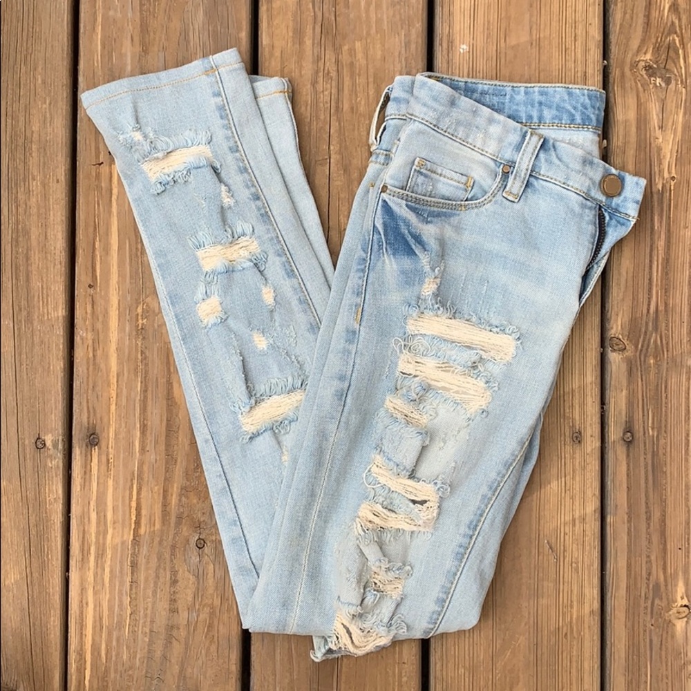 Blank NYC Light-Wash Ripped Jeans